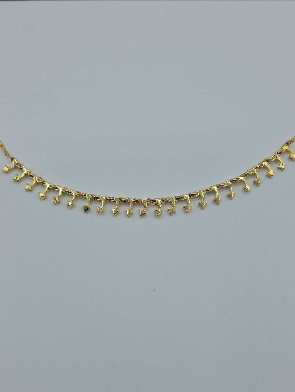 ZAVERI PEARLS Gold-Tone Necklace with Clear Stone Drops - Picture 13 of 13